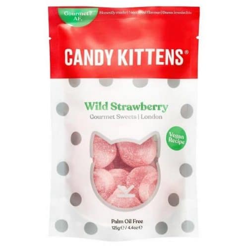 Candy Kittens Strawberry vegansk godteri