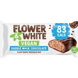 Flower and White Vegan Double Milk Chocolate Meringue Bar