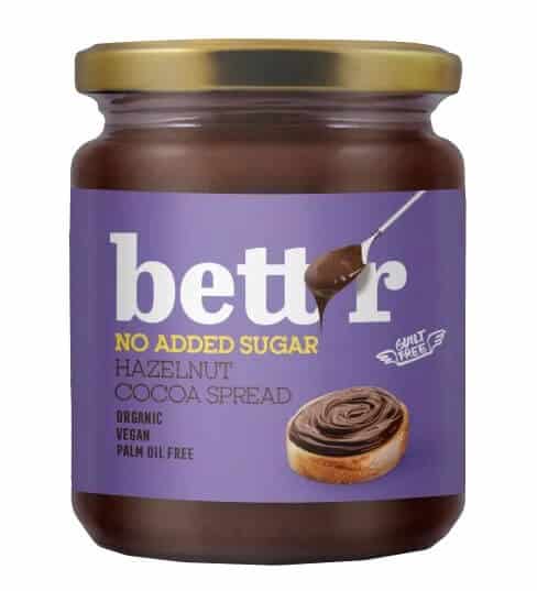 Bett'r No Added Sugar Hazelnut Cocoa Spread