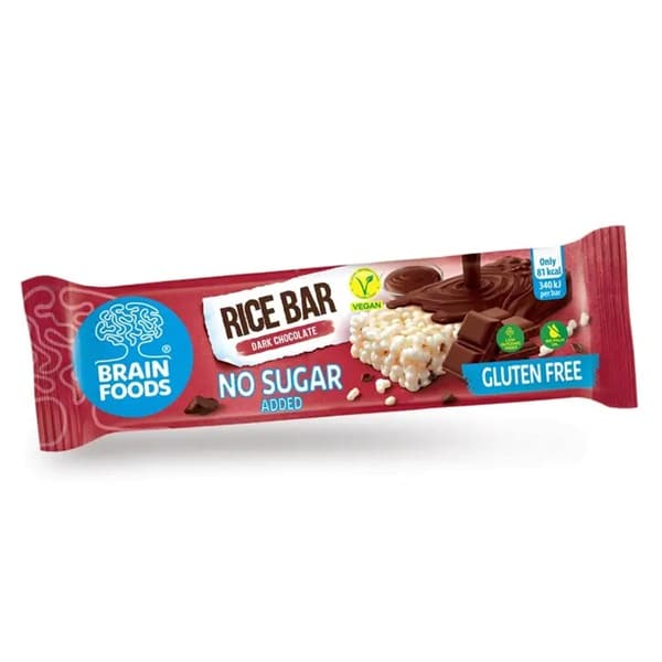 Brain Foods Rice Bar Dark Chocolate