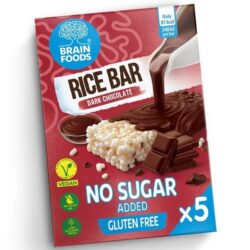 Brain Foods Rice Bar Dark Chocolate No Sugar