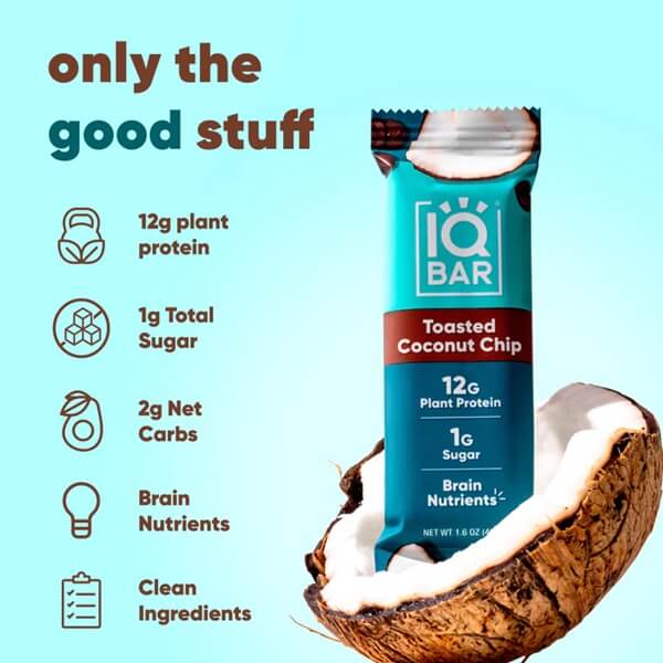 IQBAR Toasted Coconut Chip Bar