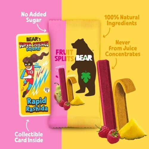 BEAR Fruit Splits Pineapple and Raspberry
