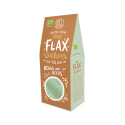 Diet Food Flax Crackers with Seeds and Herbs